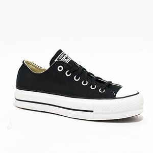 PLATFORM CONVERSE low top Chuck Taylor black white W 7.5 / M 6 like new